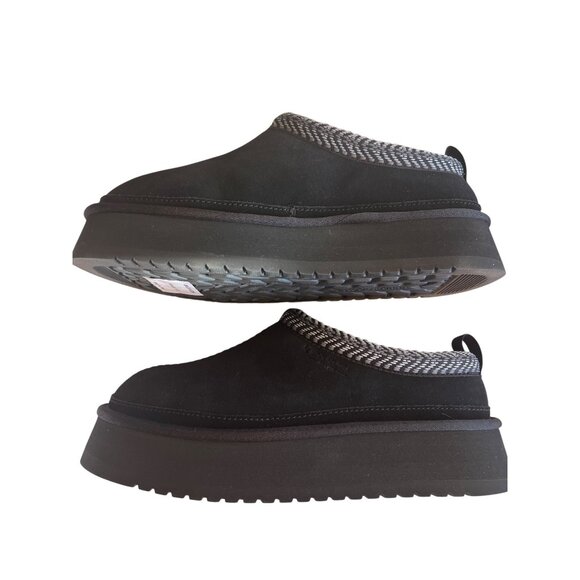 Koolaburra By UGG Women's Burree Platform Black Suede Slip-On Slippers With Chec - Picture 12 of 16